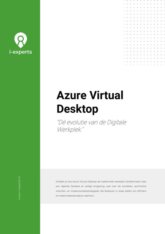Cover whitepaper: Azure Virtual Desktop: De evolutie van de Digitale Werkplek