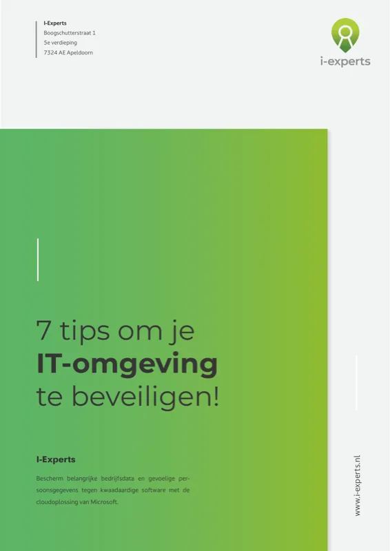 Cover whitepaper: 7 tips om je IT- omgeving te beveiligen!