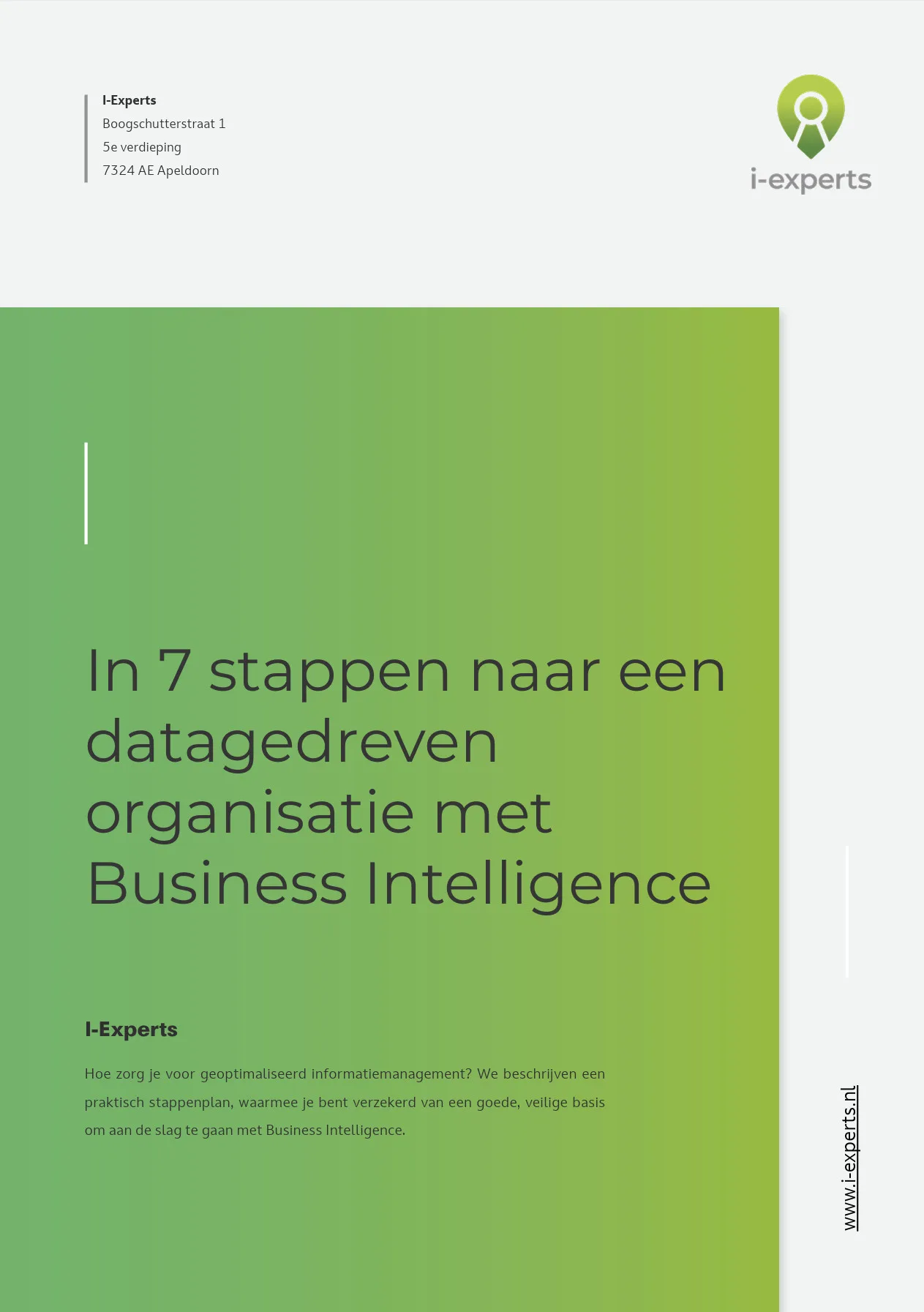 Cover whitepaper In 7 stappen naar een datagedreven organisatie met Power BI - i-experts