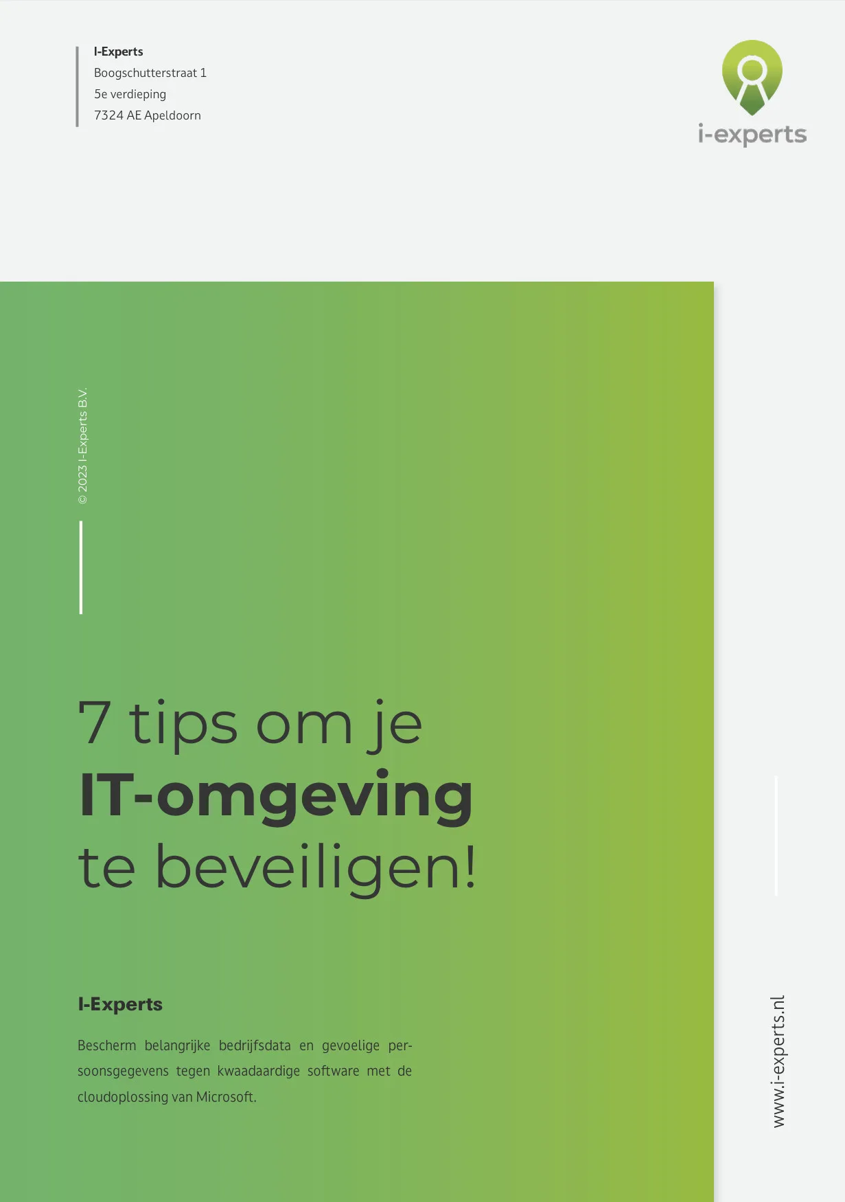 Cover whitepaper 7 tips om je IT-omgeving te beveiligen - i-experts