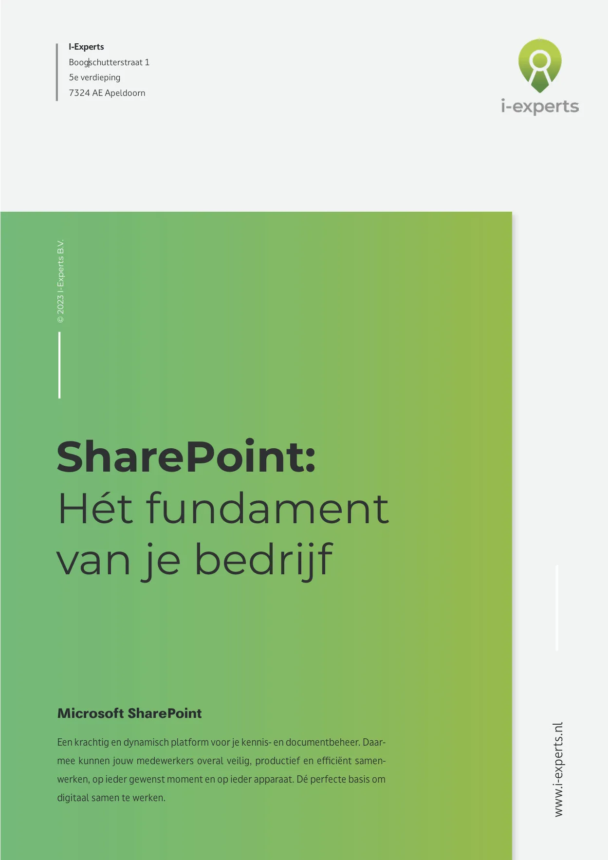 Cover whitepaper SharePoint: Het fundament van je bedrijf - i-experts