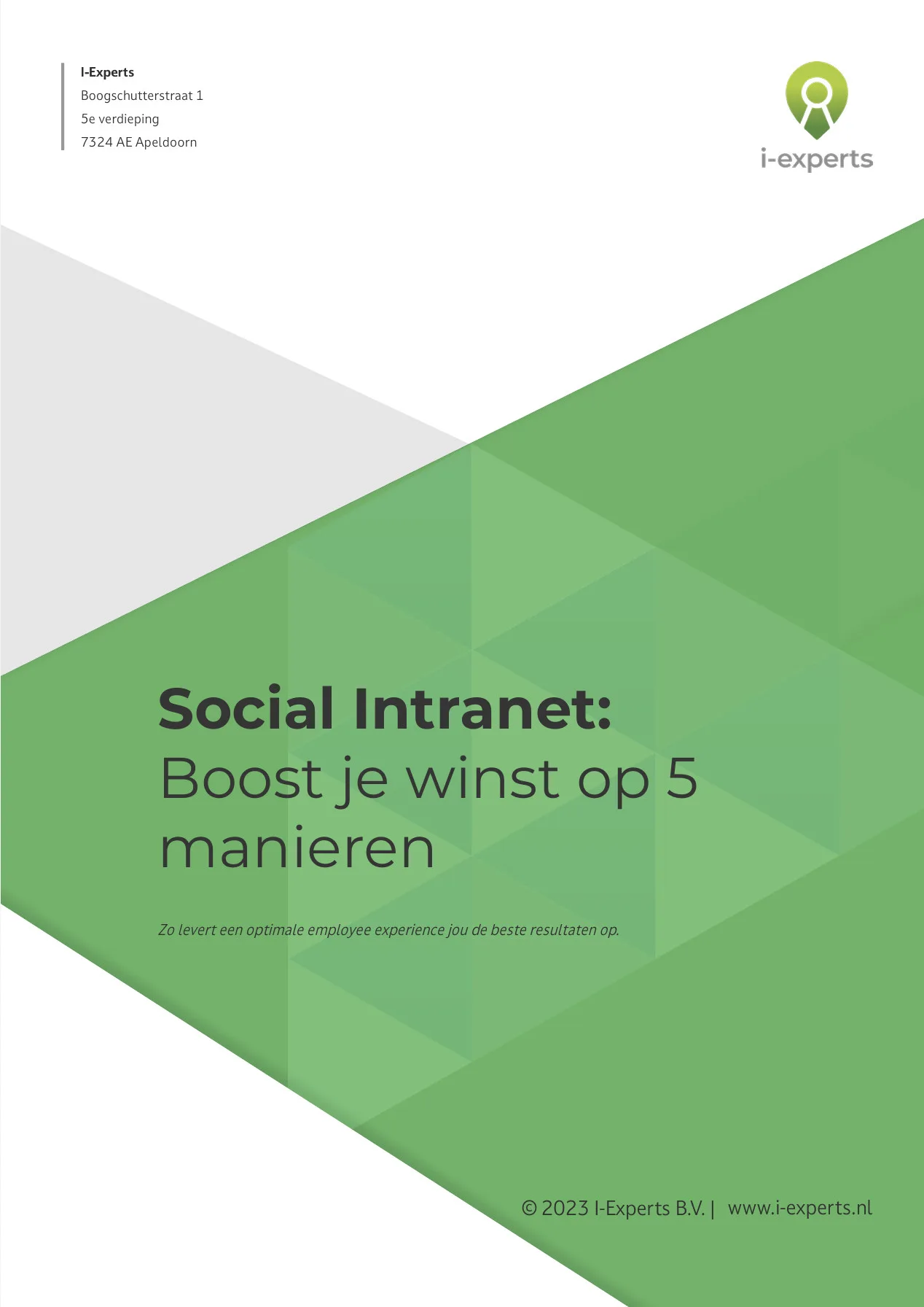 Cover whitepaper Social Intranet: Boost je winst op 5 manieren - i-experts