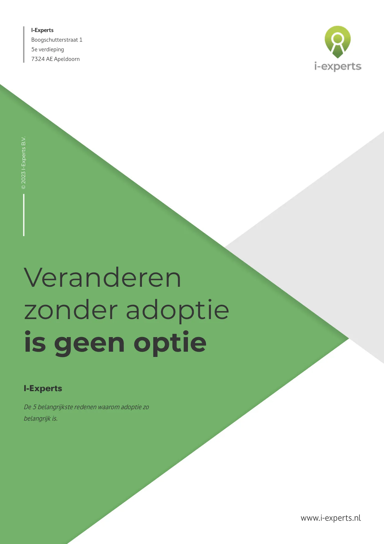 Cover whitepaper Veranderen zonder adoptie is geen optie - i-experts