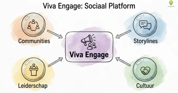 Viva Engage als sociaal platform met communities, storylines, leiderschap en cultuur